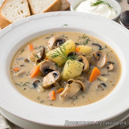 Ароматная сказка: грибной супчик из шампиньонов!