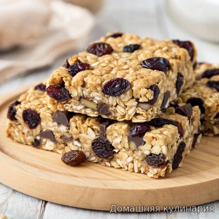Батончики из овсяных хлопьев с сухофруктами