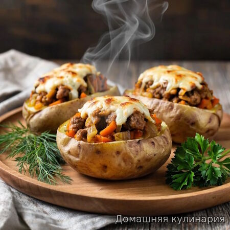 Фаршированный картофель в духовке