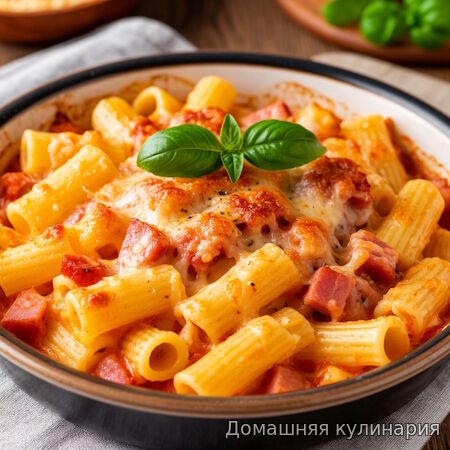 Готовим пасту, запечённую с ветчиной – просто пальчики оближешь!