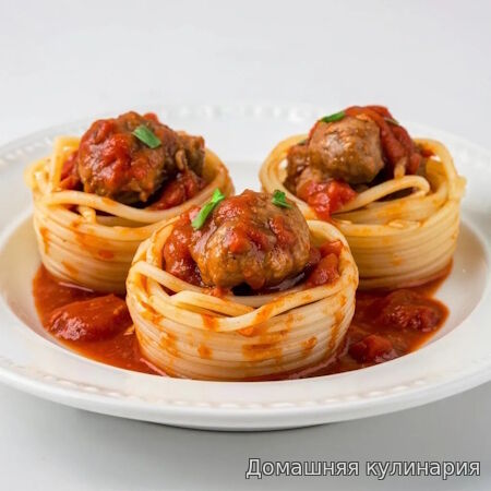 Готовим уютное гнездышко из макарон с фаршем!