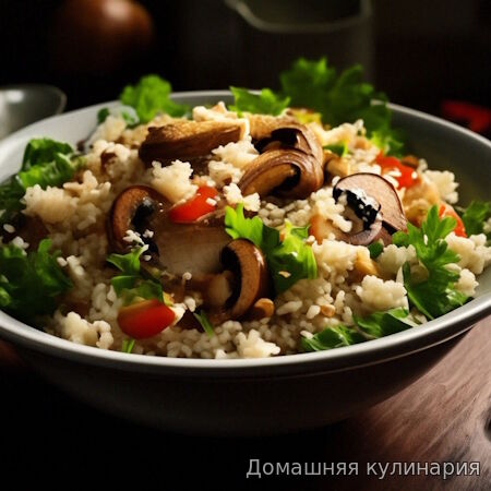Готовим вкусный рис с грибами