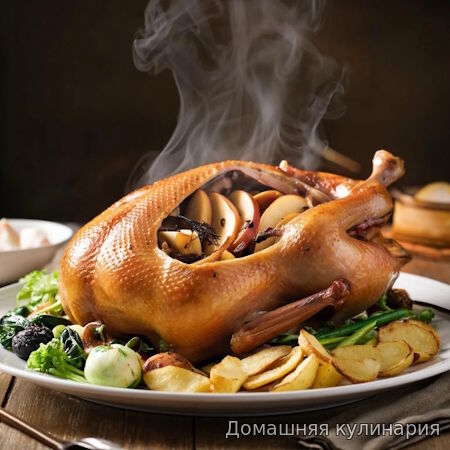 Как приготовить утку с яблоками в духовке