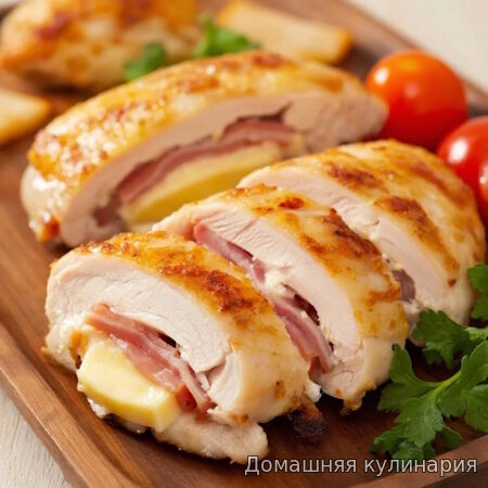 «Кордон блю» - куриные грудки фаршированные сыром и ветчиной