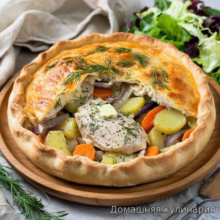 Куриный пирог с овощами