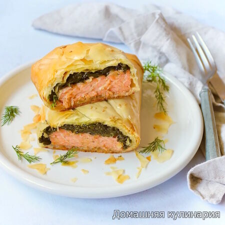 Приготовление рыбы в тесте фило