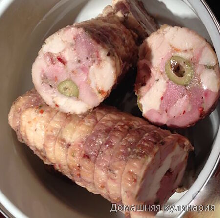 Рецепт приготовления ветчины из куриного мяса и филе индейки