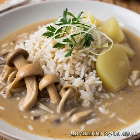 Суп с лисичками и рисом!