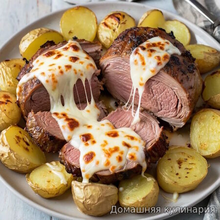 Сырно-картофельная гармония: запечённое мясо по-домашнему!