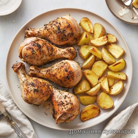 Вкуснейшие куриные голени с ароматной картошечкой – готовим дома быстро и просто!