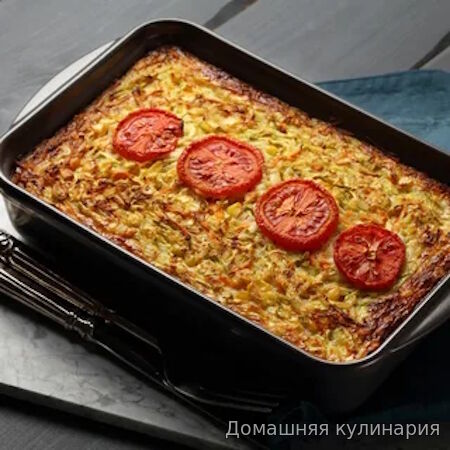 Запеканка из индейки, коричневого риса и порея